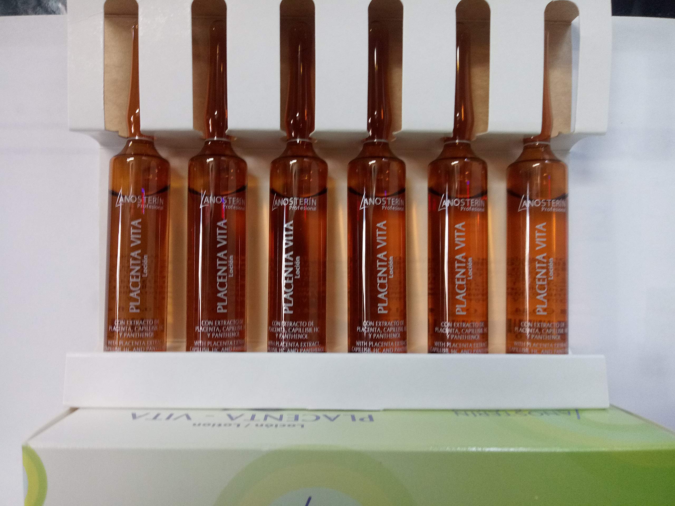 LANOSTERIN -8 ampules of Placenta Vita with placenta extract,HC y Panthenol