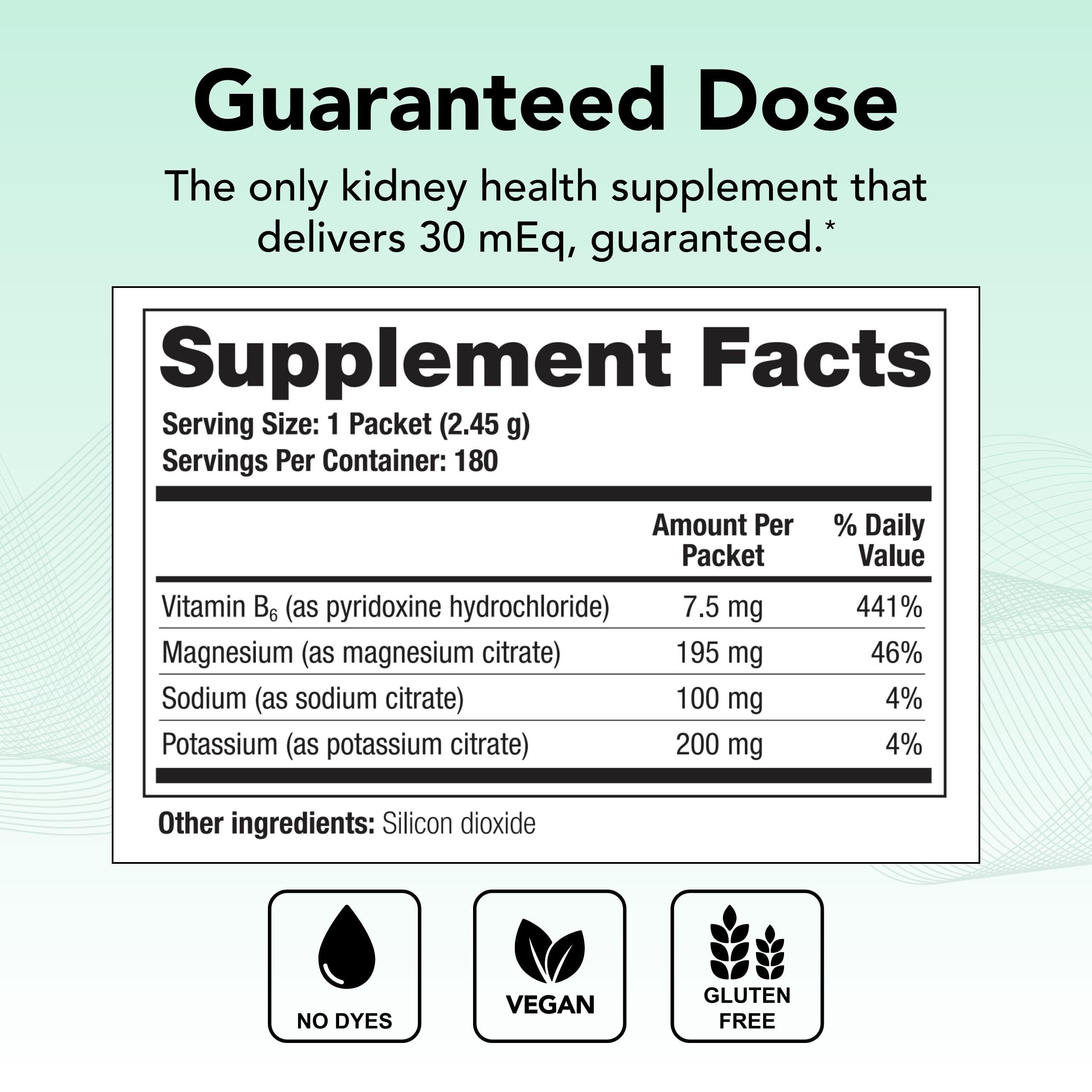Theralogix CitraLith Vitamin & Mineral Supplement - 90-Day Supply - Kidney Health Support for Healthy Kidney Function - Includes Magnesium, Sodium, Potassium & Vitamin B6 - NSF Certified - 180 Packets