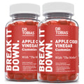 Dr. Tobias Apple Cider Vinegar Gummies with The Mother - 500mg ACV Per Serving, Plus Folate, B6, B12 & Iodine | Supports Digestive Health Gut Cleanse & Detox - Vegan (120 Gummies)