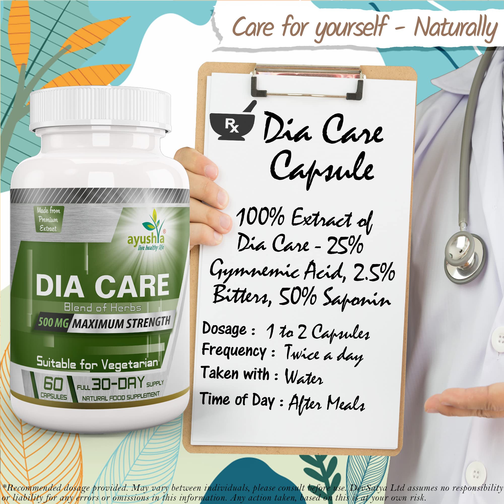 Ayushya Dia Care Capsule, 60 Capsules