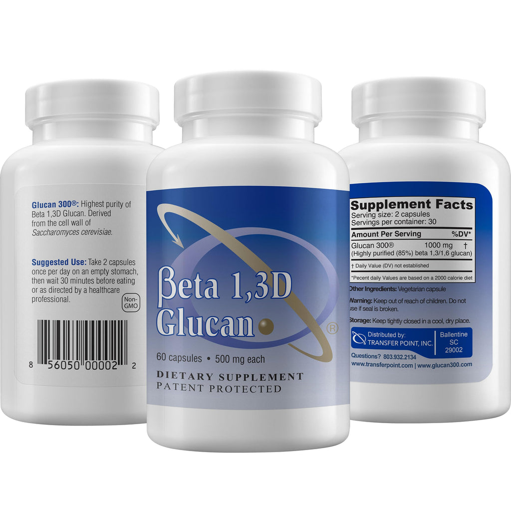 Transfer Point Beta 1,3D Glucan 500 mg, 60 Capsules