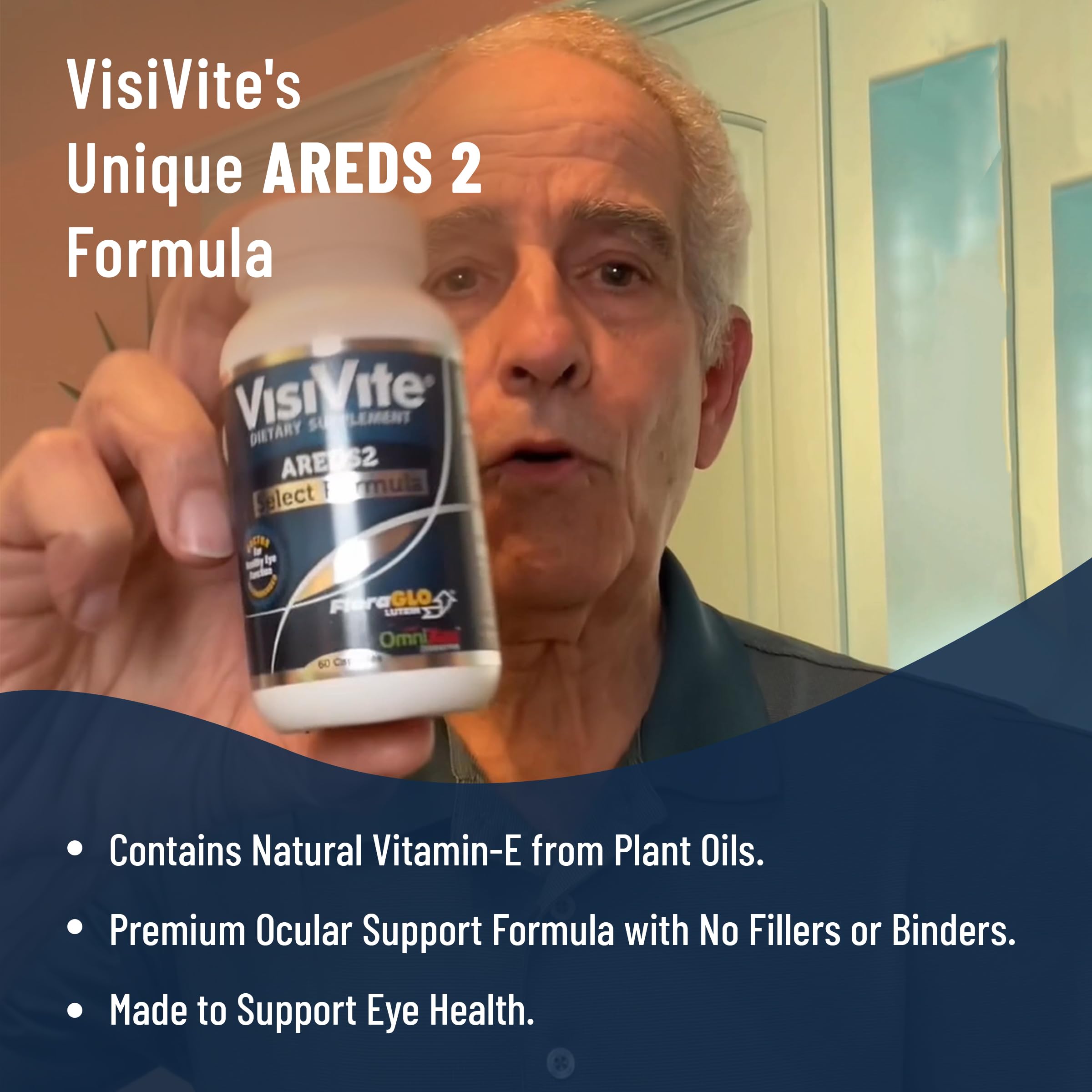 VisiVite AREDS 2 Select Eye Vitamins for Macular Support - Vitamins for Eyes with Zeaxanthin Plus Lutein Macular Supplement - Premium Macular Health Formula - Eye Supplements for Adults - 60 Capsules