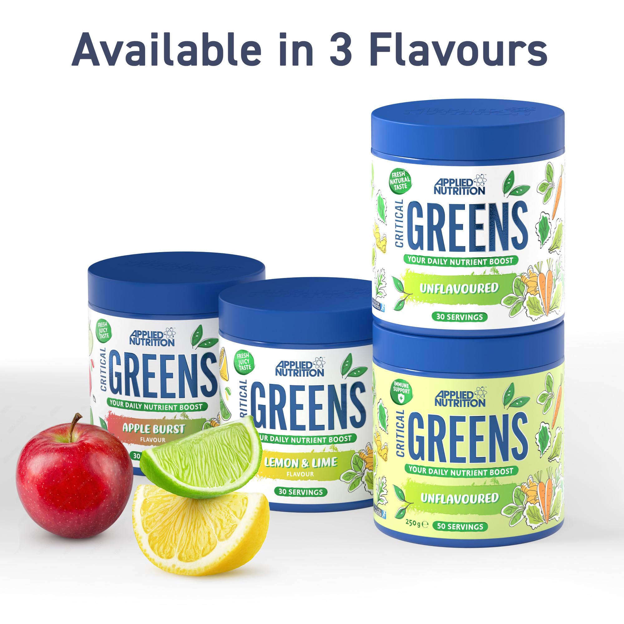Applied Nutrition Critical Greens Powder and Superfood Blend for Gut Health Energy and Immune Support Vegan Daily Greens Juice Powder (150g - 30 Servings) (Unflavoured)