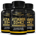 FREZZOR Vitamin D3 and K2 Caps, High Potency D3 2000IU and K2 (MK7) 80mcg, Unique VIT D3 from 100% New Zealand Sheep's Wool Lanolin,180 Softgels 3 Month Supply