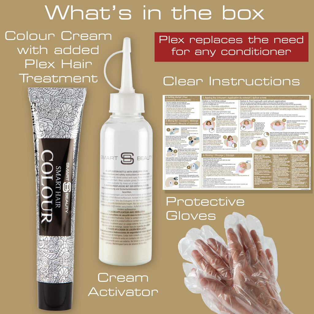 Platinum Blonde Hair Dye with added Plex Hair Care Conditioner, Permanent Hair Colour with Natural Platinum Hair Toner for Blonde Hair, Vegan Hair Dye, Cruelty-Free - Smart Beauty (Pack of 2)