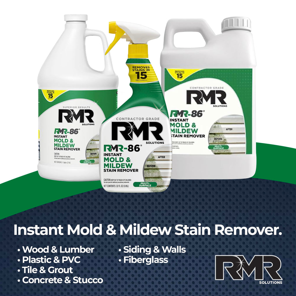 RMR-86 Instant Mold and Mildew Stain Remover Spray - Scrub Free Formula, 1 Gallon