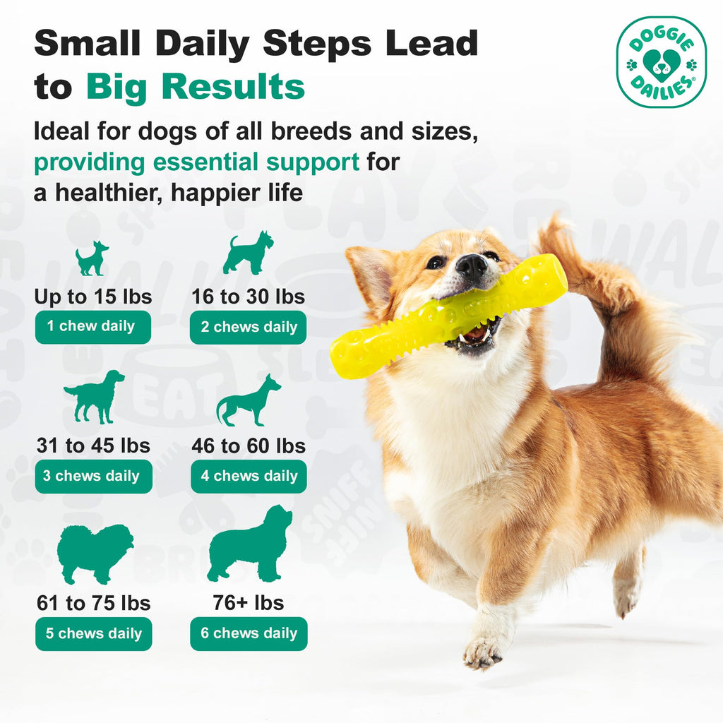 Doggie Dailies Probiotics for Dogs - Advanced Dog Probiotics with Prebiotics - Promotes Digestive Health - Supports Immune System and Overall Health (Duck) 225 Soft Chews