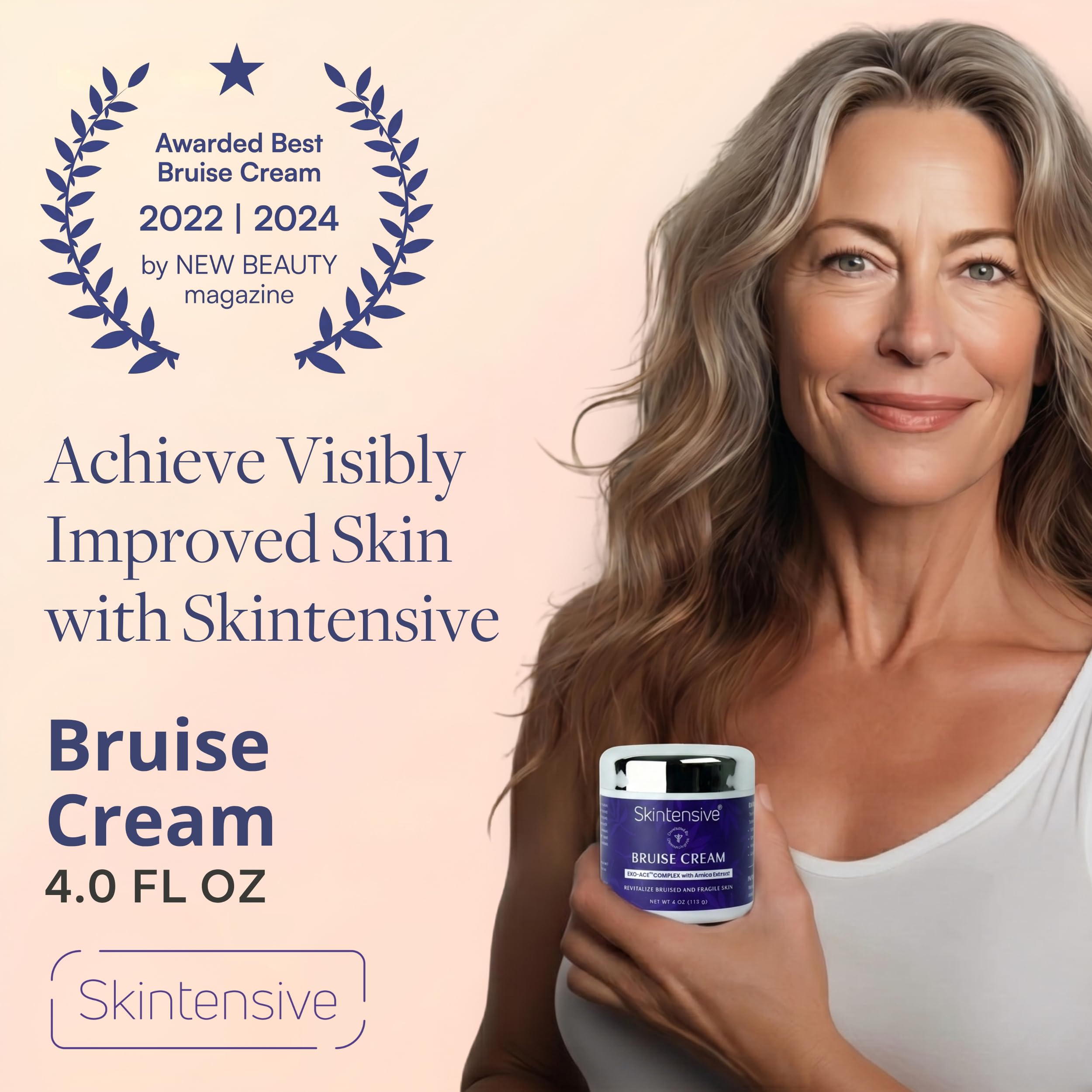 SKINTENSIVE Arnica Bruise Cream for Thin Skin – Vitamin K Cream for Bruises & Skin Discoloration, Moisturizing Arnica Cream for Seniors, Non-Greasy Formula, 4 Oz