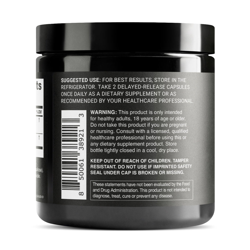 Toniiq 100 Billion CFU Lactobacillus Salivarius Probiotic - Highest Verified CFU Count - Third-Party Lab Tested for Potency - 60 Vegetarian Capsules - 30 Servings - TQ Verified