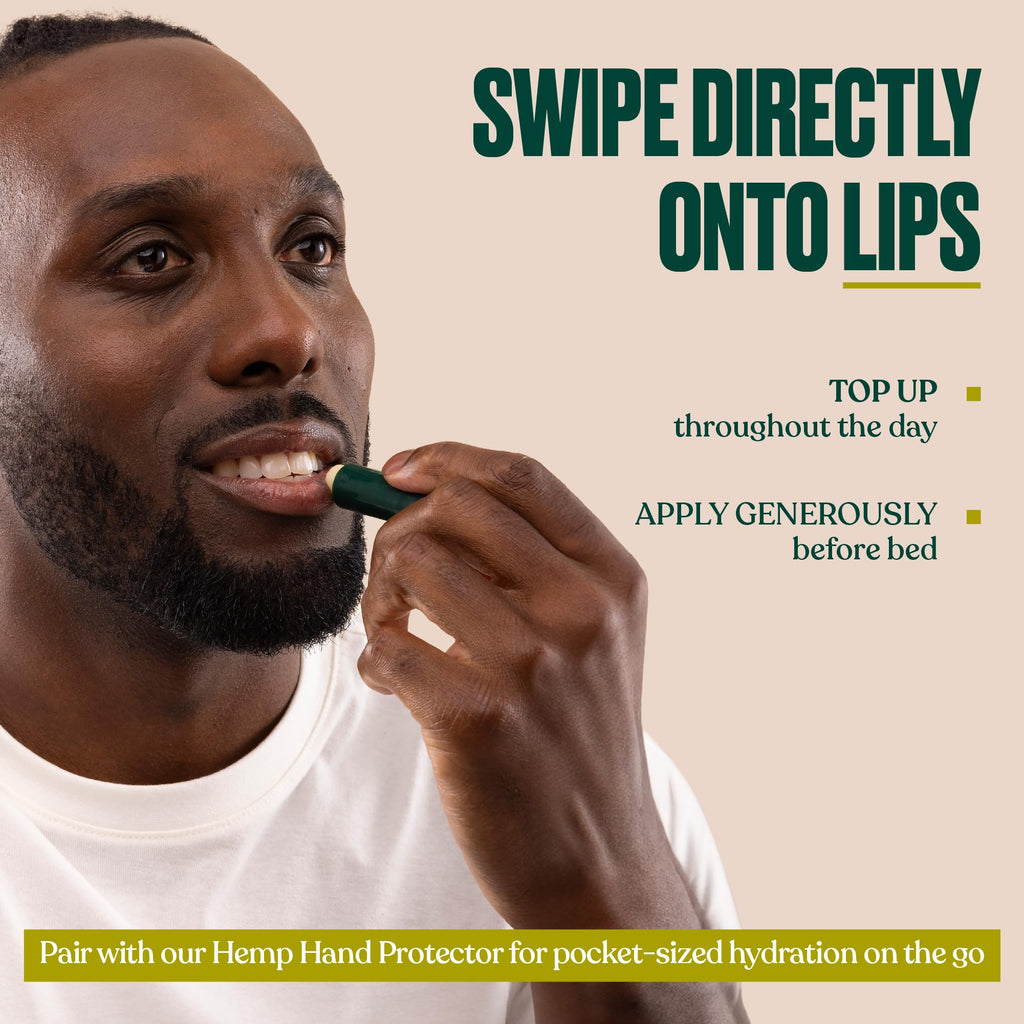 The Body Shop Hemp Heavy Duty Lip Care, 0.14 Oz,Green