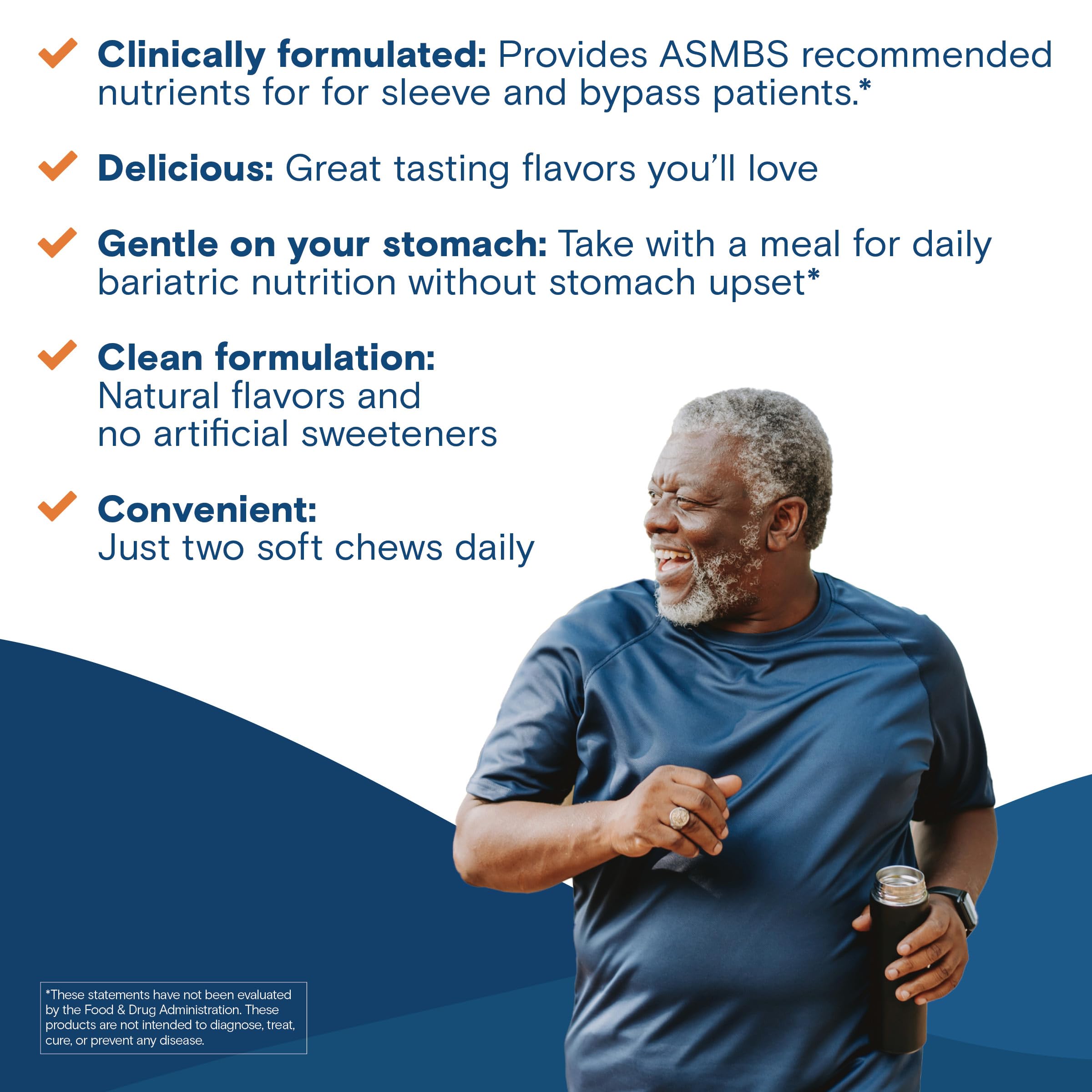 Bariatric Fusion Bariatric Multivitamin Soft Chew | Mixed Berry Fruit Flavor Chewy | Sugar Free Chewable Multivitamin Post Bariatric Surgery | Gastric Bypass and Sleeve | 60 Count | 1 Month Supply