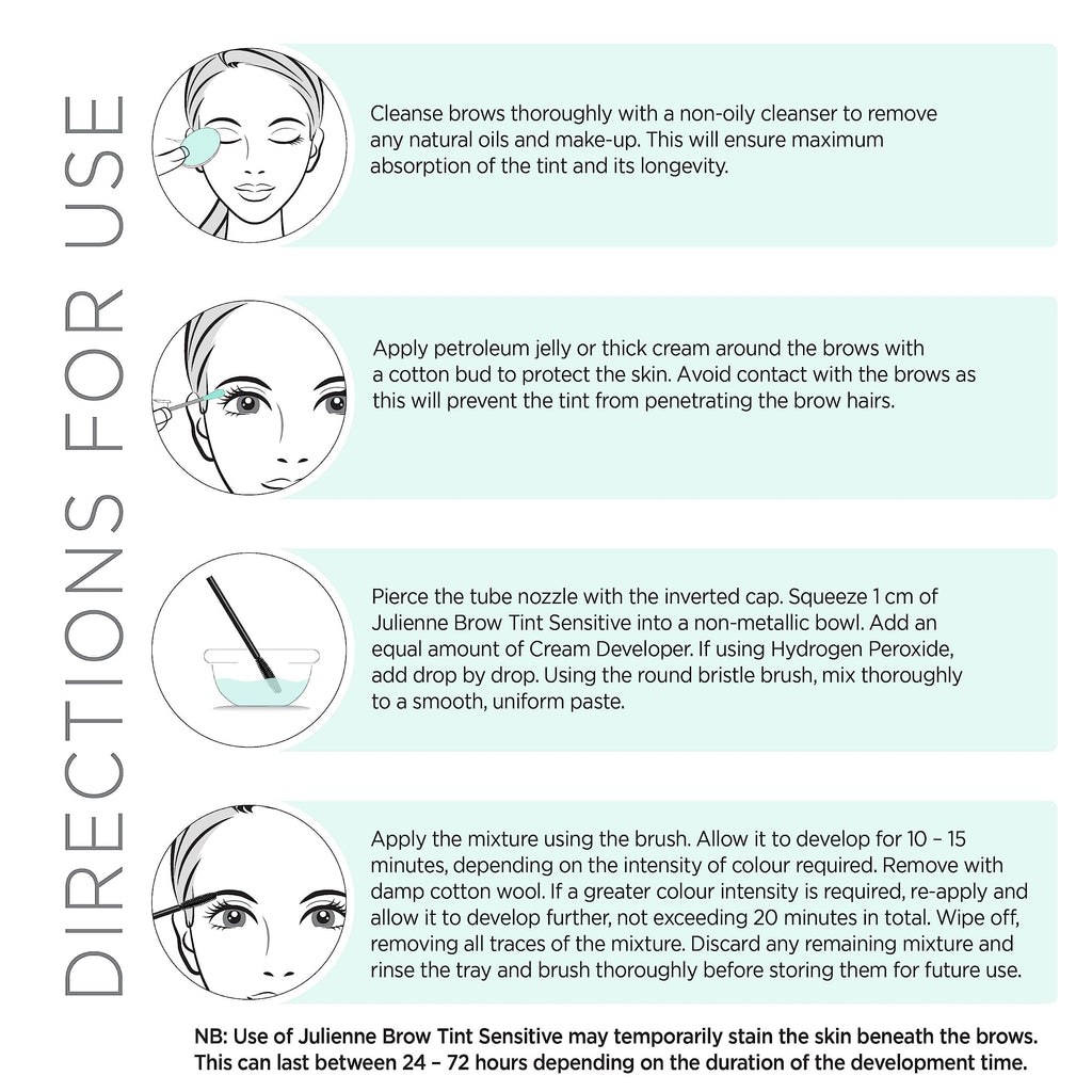 Julienne Sensitive Brow Tint 15ml (Midnight Black)