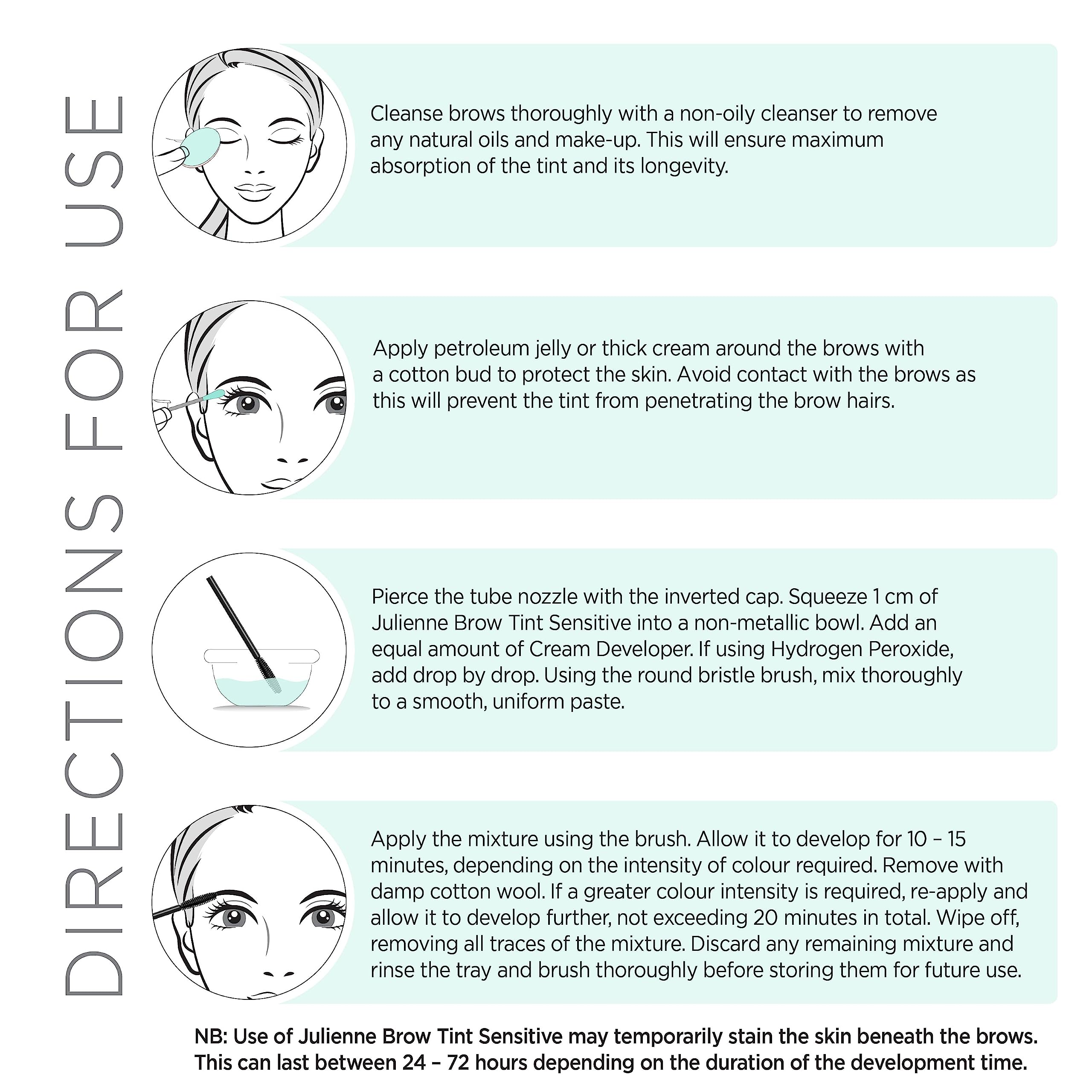 Julienne Sensitive Brow Tint 15ml (Midnight Black)