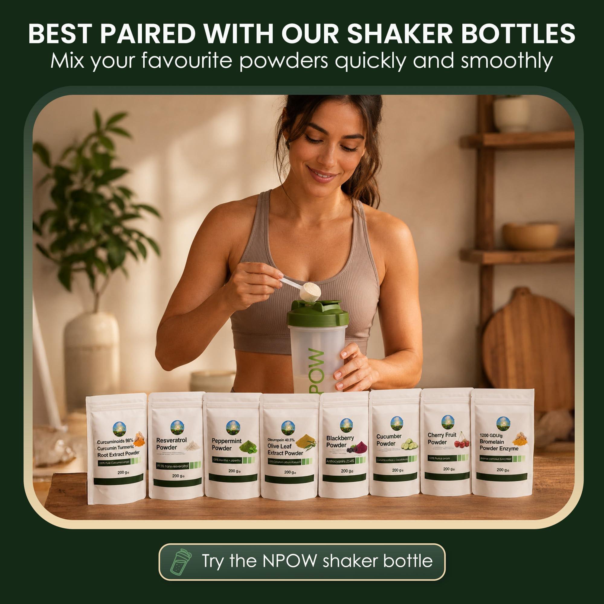 NPOW Cucumber Powder, Green Powders Superfood - 100% Pure Cucumber Extract - Superfood Powder Health Supplements - Vegan and UK Made - 50g