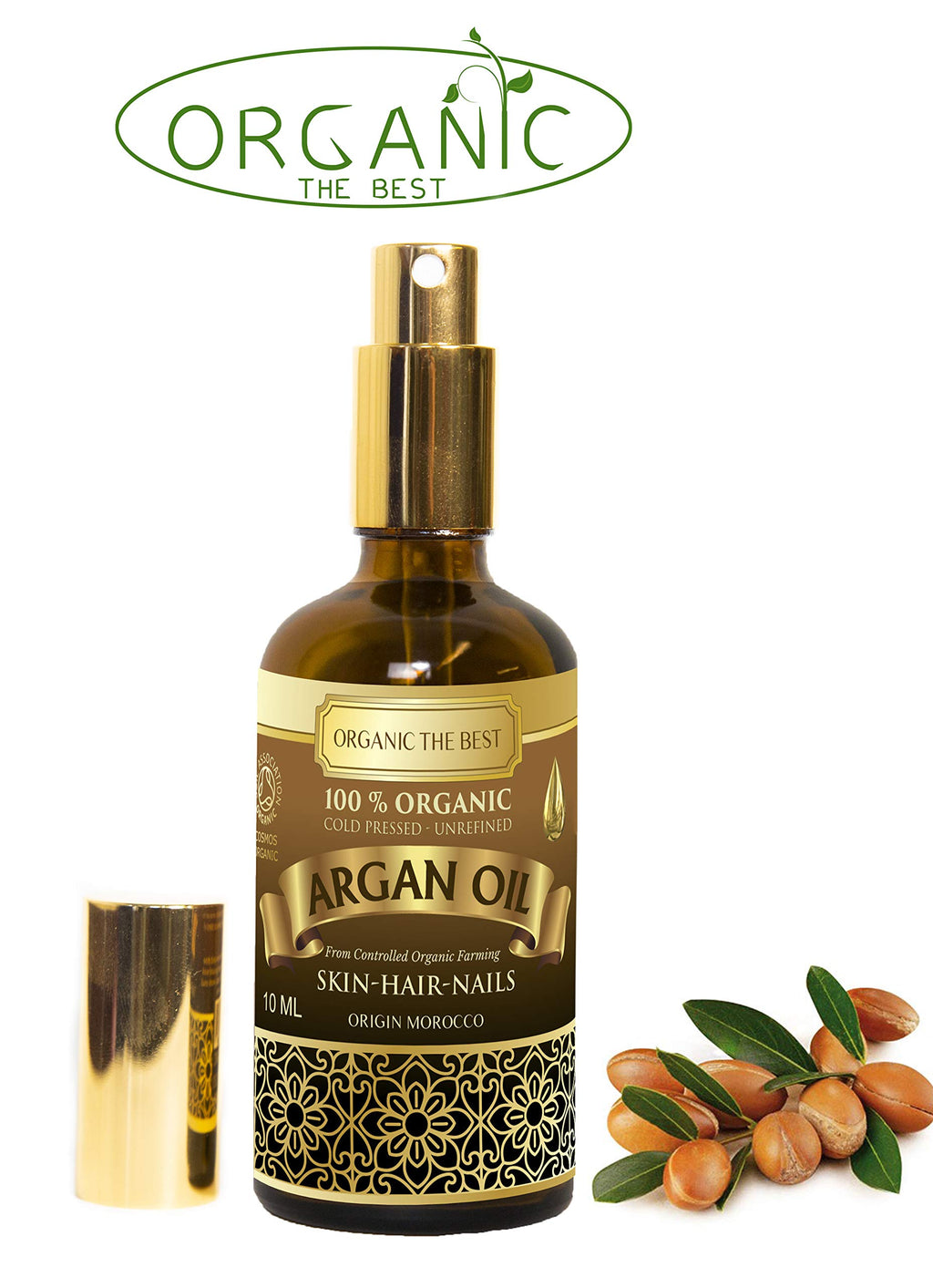 Organic Argan Oil 100% Cold Pressed Unrefined,Certified, Premium Quality 100 ml