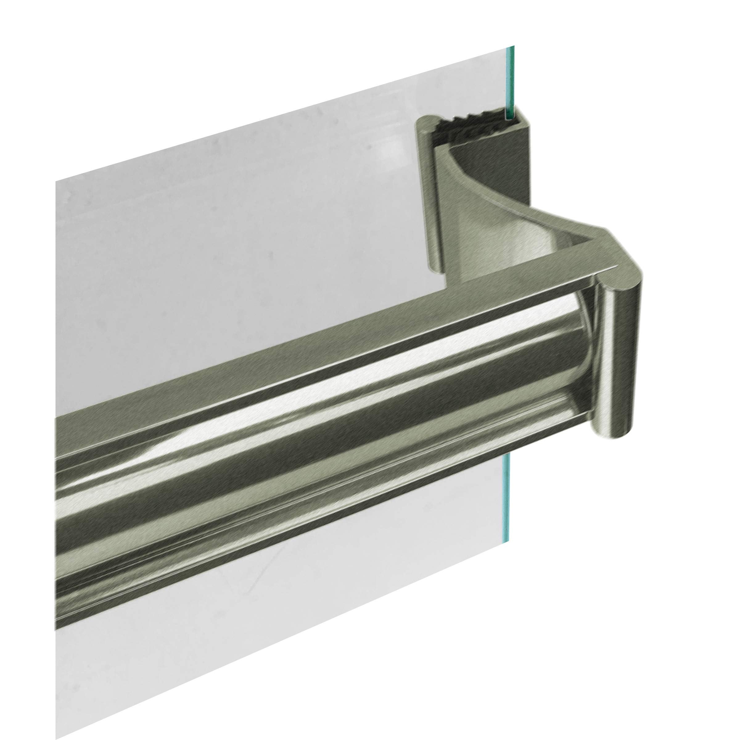 Gordon Glass Brushed Nickel Sliding Frameless Shower Door Single Towel Bar Kit - 30" long