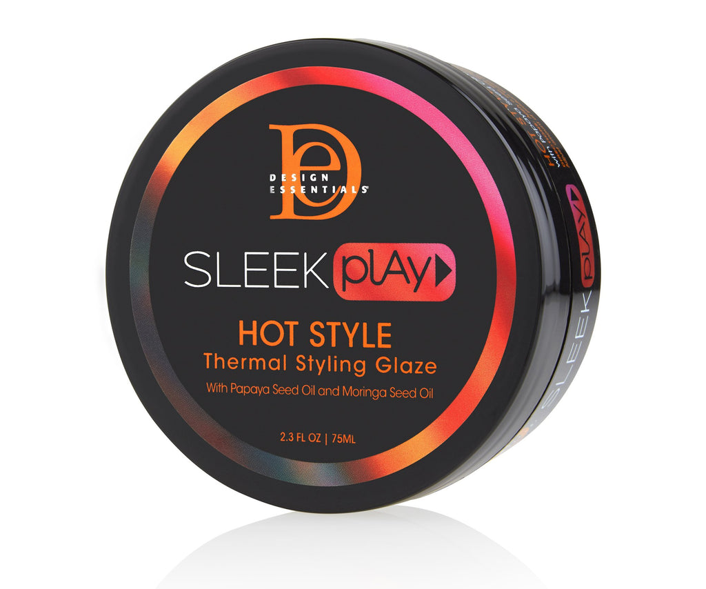 Design Essentials Hot Style Thermal Styling Glaze For Curl Memory And Shine - Sleek Play Styling Collection - 2.3 Oz