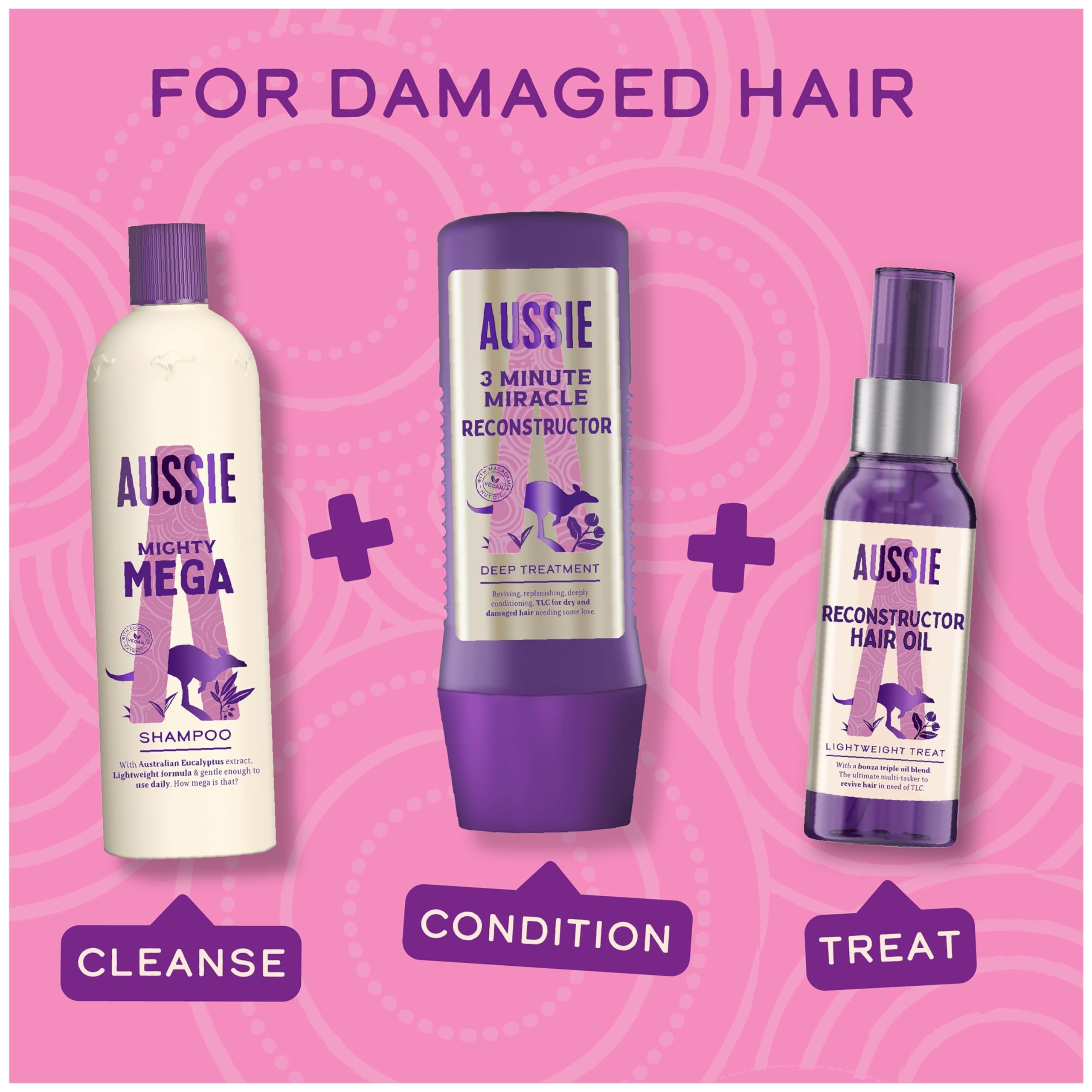 Aussie Reconstructor Hair Oil With Avocado, Jojoba Oil and Macadamia Nut Oil, 3 Miracle Hair Oil For Dry Damaged Hair, Leightweight Reconstructor Oil Treatment, 100 ml