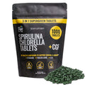 On Target Living Spirulina Chlorella + CGF | 1000 Supergreen Tablets | Vegan | High in Protein | Alkalyzing | Nutrient Dense | Energy | Recovery