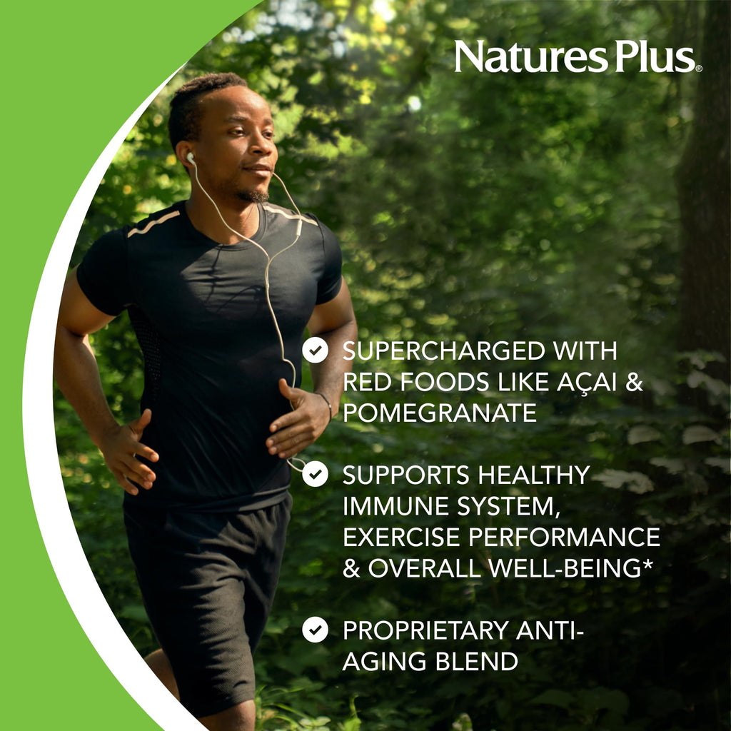 NaturesPlus Source of Life RED Multivitamin Liquid - 30 oz, Pack of 2 - Energy & Immune Support - with Exotic Red Fruits, Lycopene & Lutein - Vegetarian & Gluten Free - 60 Total Servings