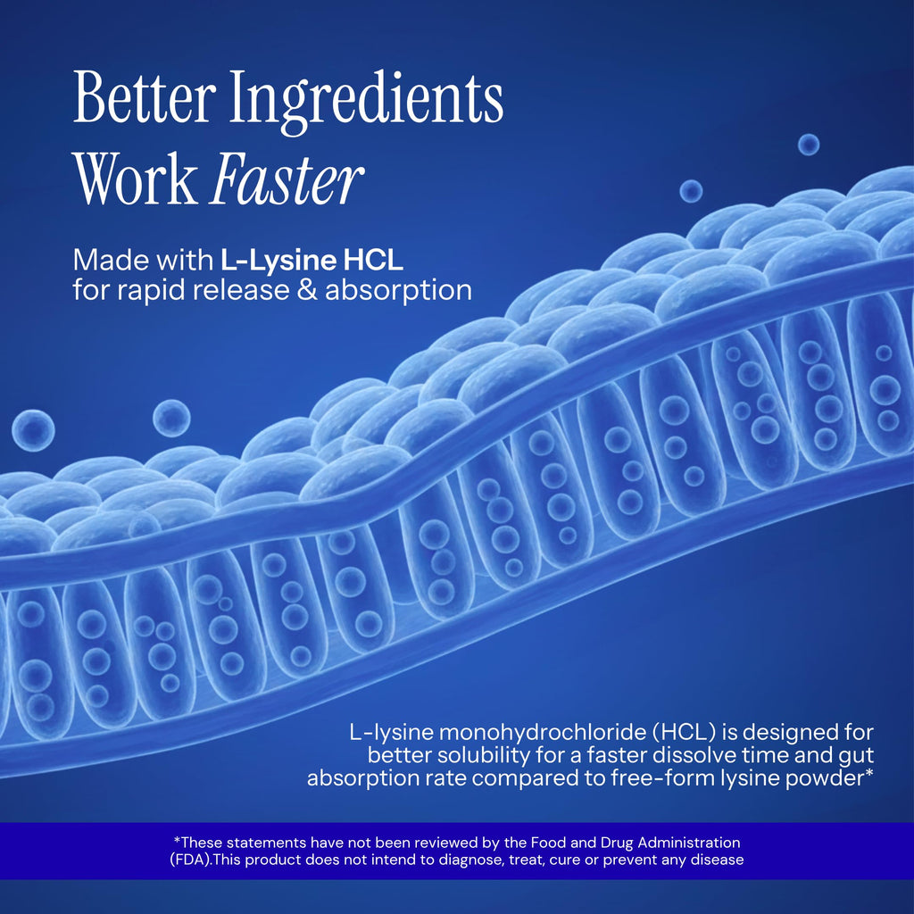 Herstat L-Lysine & Propolis | Advanced Lip Health & Immune Support | High Strength Formula with Quercetin, Vitamin C, Vitamin E & Zinc