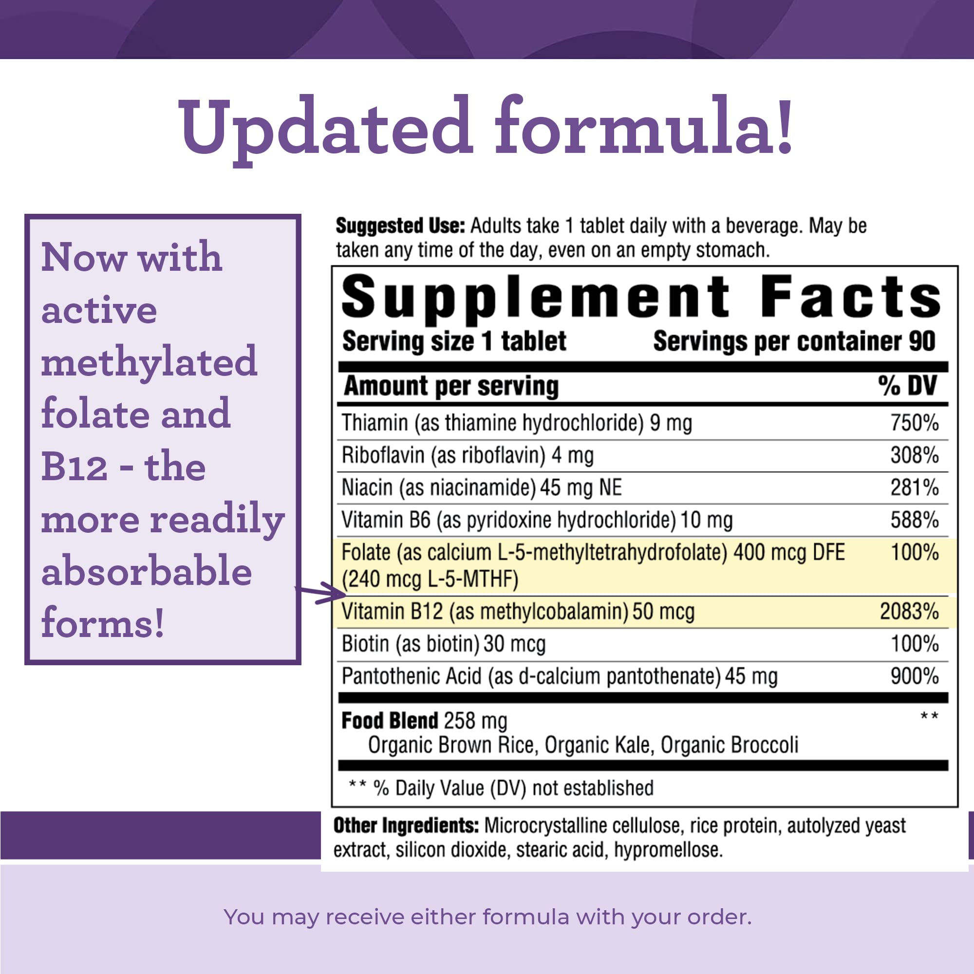 INNATE Response Formulas B Complex - Vitamin B Complex with B12, Vitamin B6, Methylfolate & Biotin - Supports Cellular Energy Production and Metabolism - Vegan, Kosher, Non-GMO - 90 Tablets
