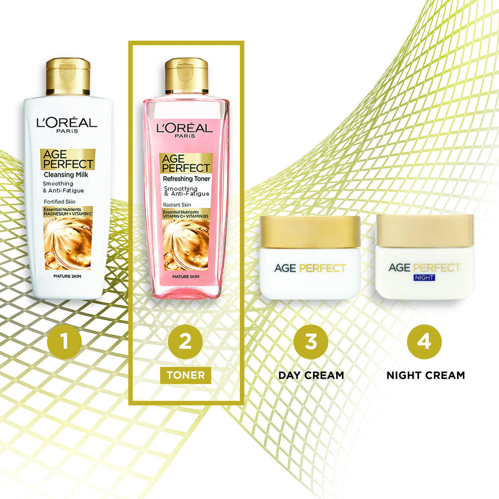 L'Oreal Paris Smoothing Toner, Age Perfect, with Vitamin C, 200ml