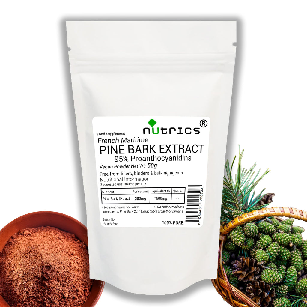Nutrics® French Maritime Pine BARK Extract 50g Powder standardised 95% proanthocyanidins