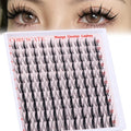 CORUSCATE Cluster Lashes Manga Individual Eyelashes Natural Look Lashes Individual Cluster Anime Spiky Eyelash Clusters 10-16mm DIY Wet Look Lash Extension Japanese Style Manhua Lashes Wispy