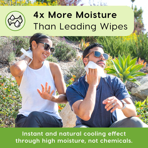 Alcala Deodorizing Body Wipes Individual Shower Wipes 100% Pure Biodegradable Bamboo Wet Wipes with Aloe Tea Tree Adult Body Wipes for Women & Men Ideal for Camping Hiking, Hospitals & Gym (30 Pack)
