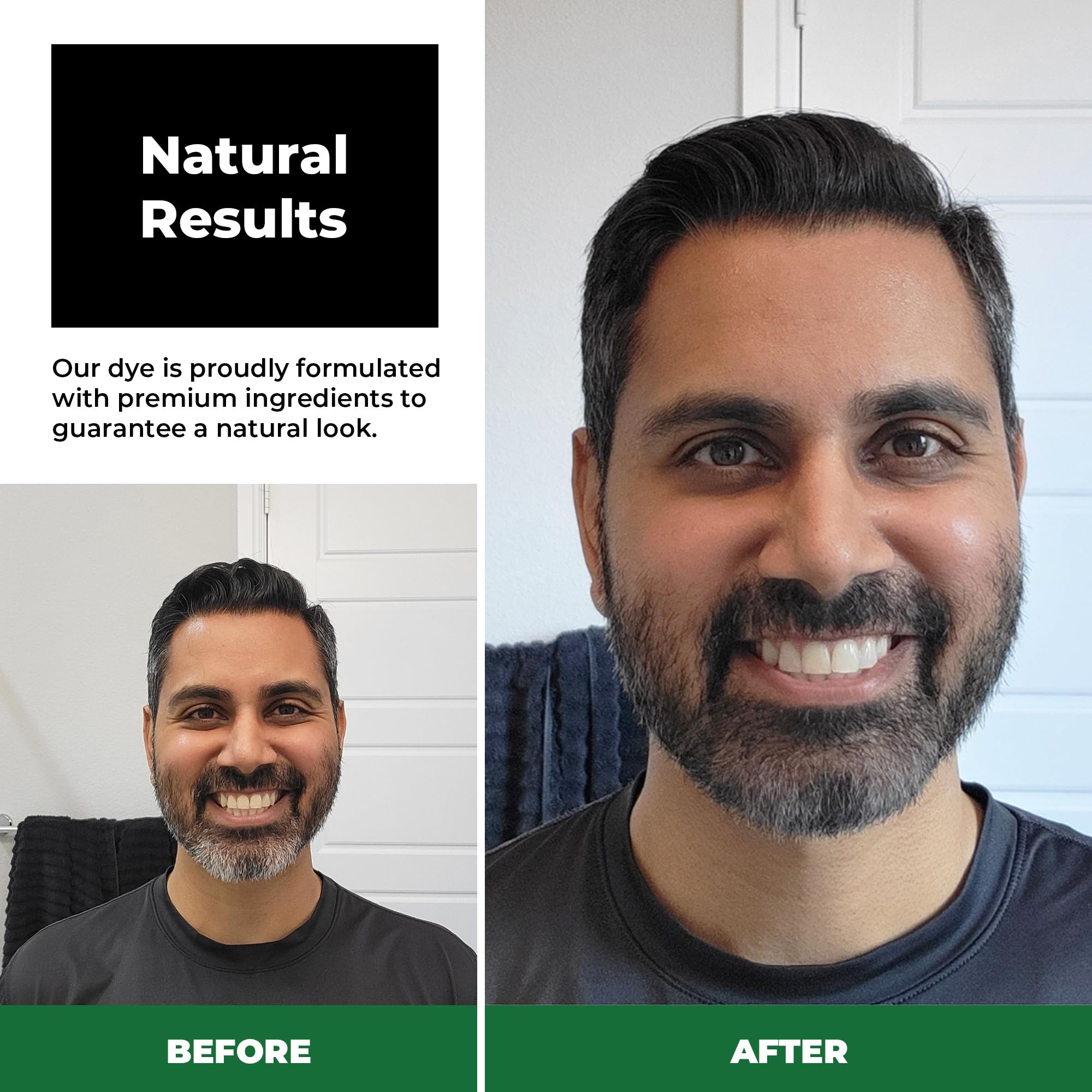 Simpler Partial Coverage Men's Hair Color Color Box - Permanent Beard & Mustache Dye - Ammonia-Free Beard Hair Dye — Fast Gray Blending — Salt & Pepper Look - Darker Shades