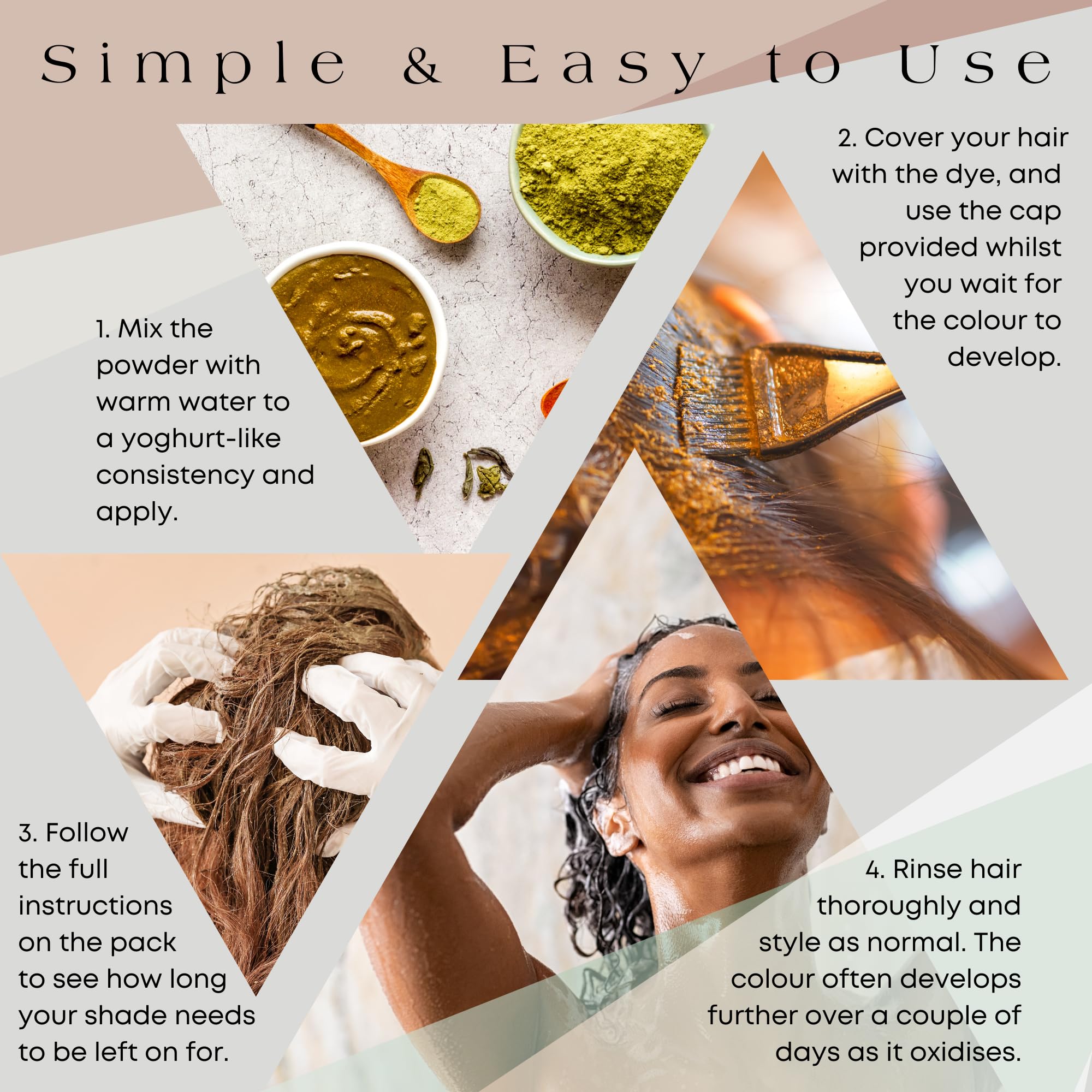 Organic Hair Dye - It's Pure Organics Herbal Hair Colour Dark Brown