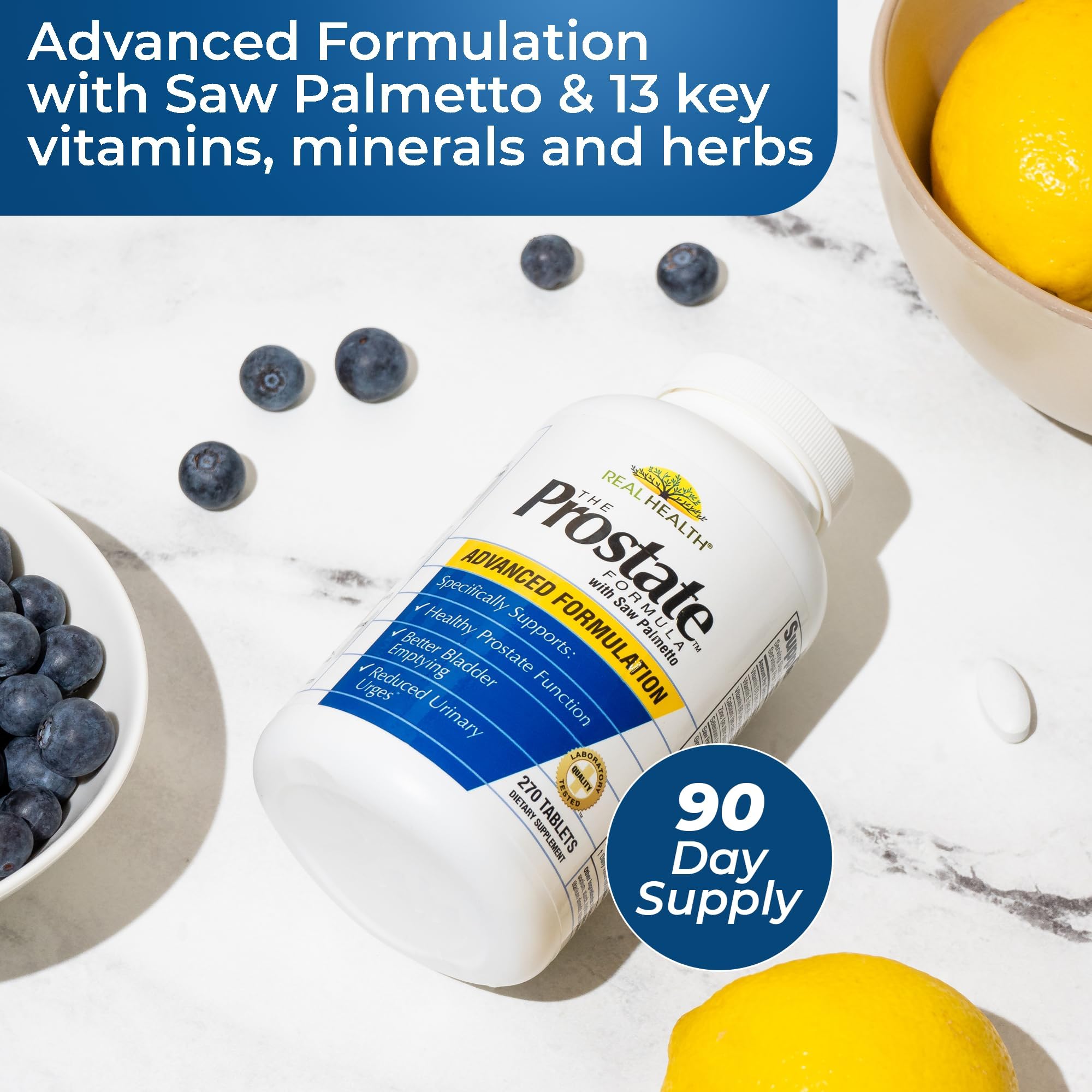 Real Health The Prostate Formula, Pomegranate, Zinc, Pumpkin - 270 Count