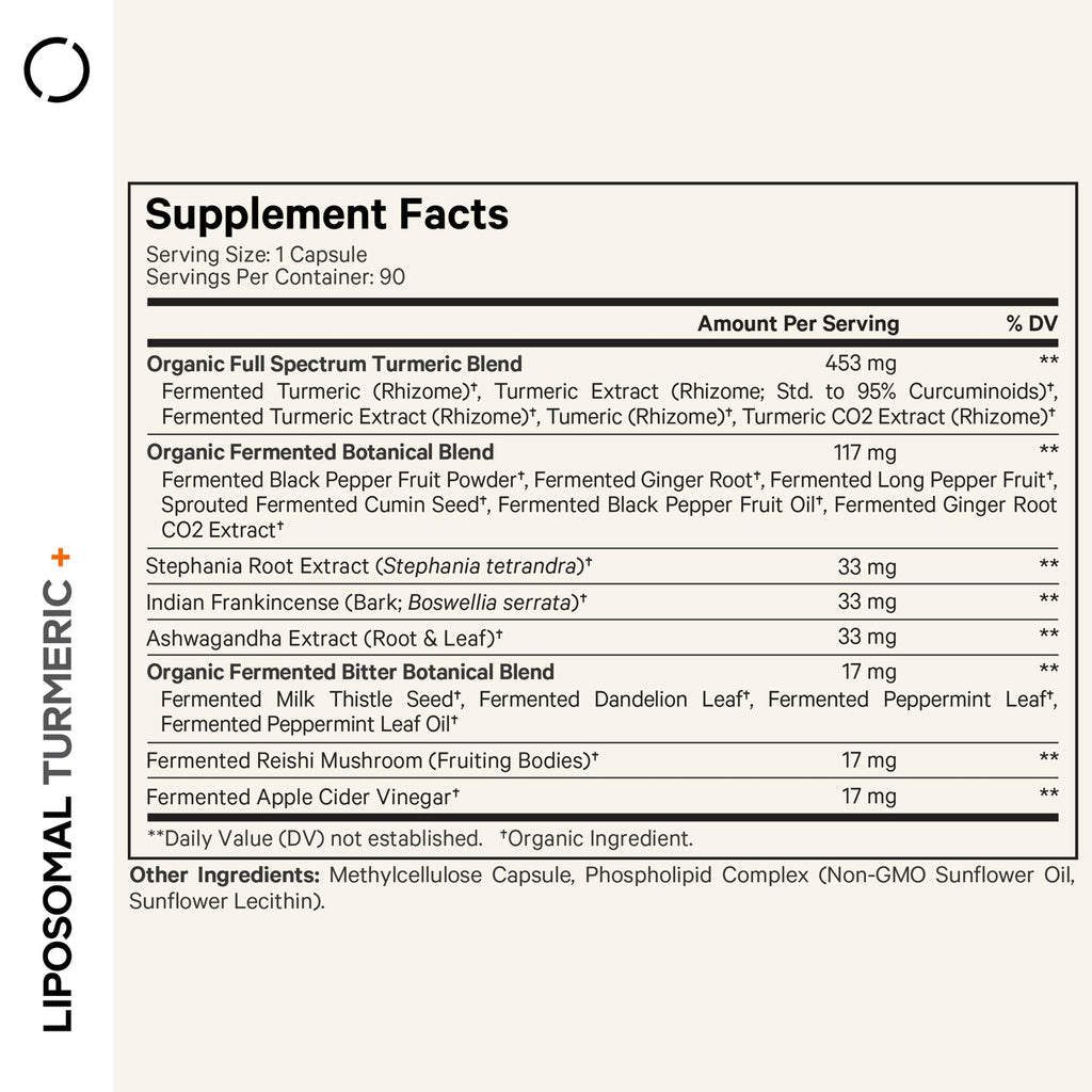 Codeage Organic Turmeric Supplement, Ashwagandha, Ginger, 90 Capsules