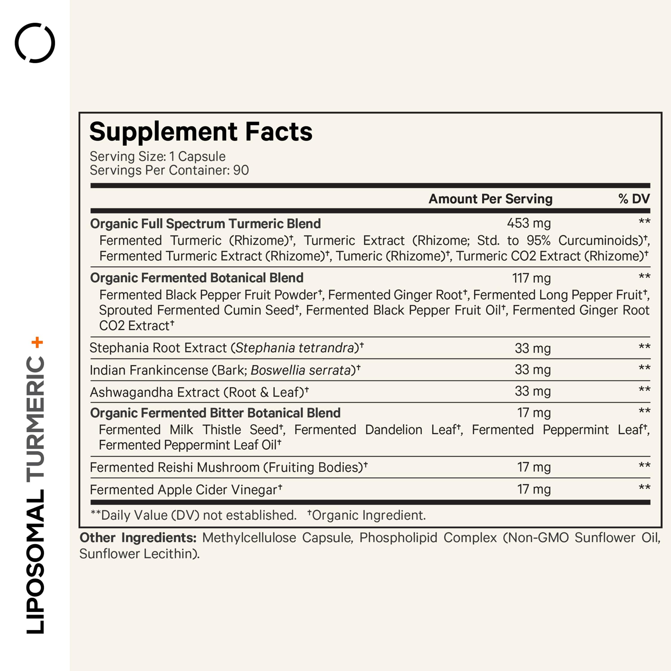 Codeage Organic Turmeric Supplement, Ashwagandha, Ginger, 90 Capsules
