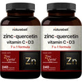 NatureBell Zinc Quercetin with Vitamin C & D3, 480 Capsules (2 Pack) | Quercetin 1,000mg + Zinc 50mg + Vitamin C 250mg + Vitamin D3 5,000 IU | 4-in-1 Advanced Immune & Lung Support | ZincVanta Formula