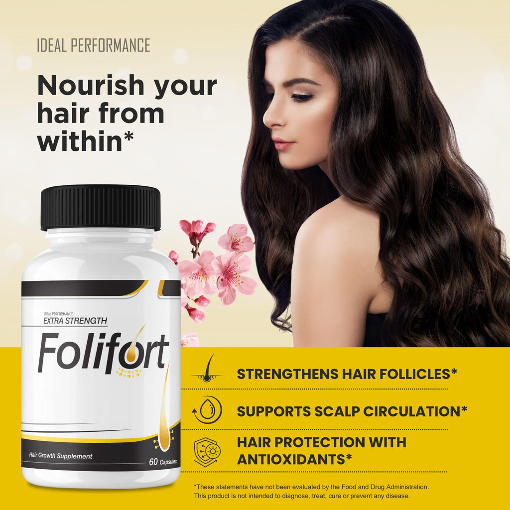 IDEAL PERFORMANCE (5 Pack) Folifort Hair Growth Pills Felfort Extra Strength Vitamins Reviews Suppliment (300 Capsules)