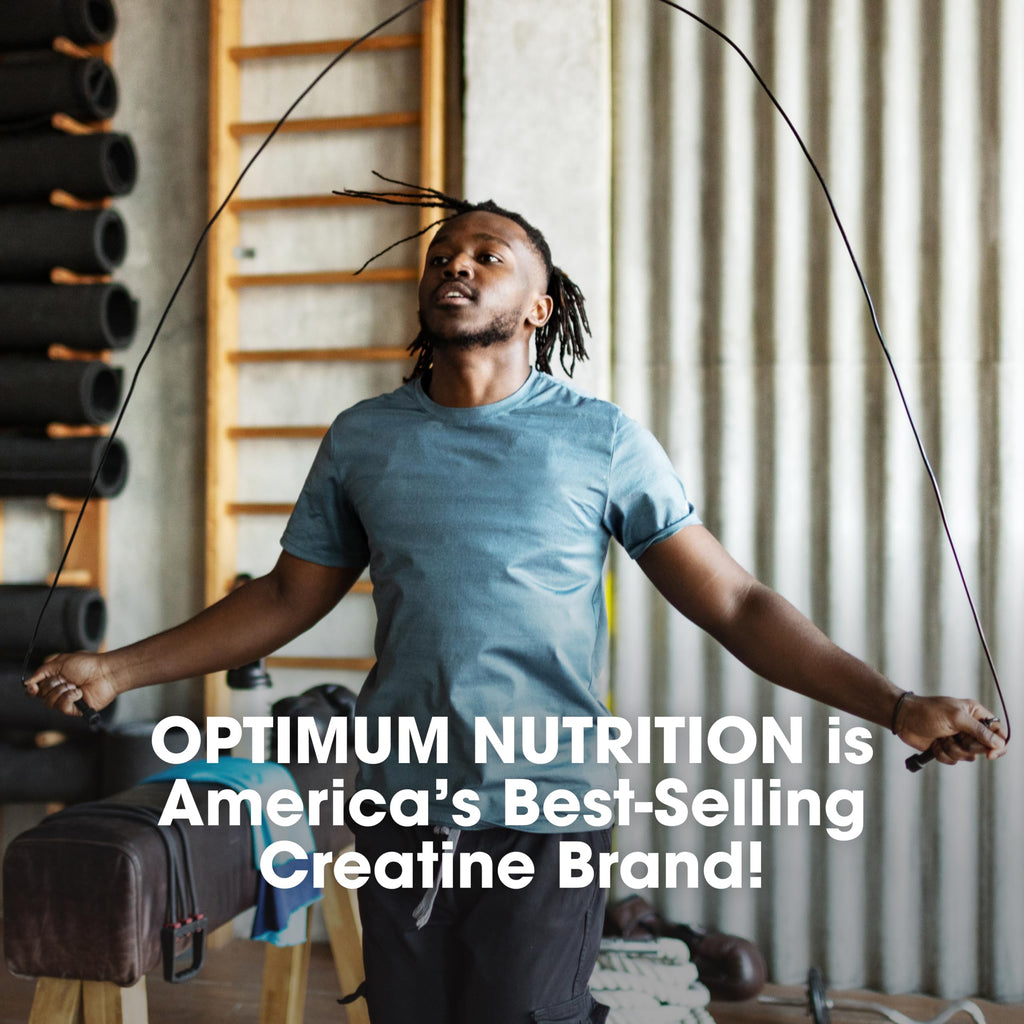 Optimum Nutrition Creatine, Micronized Creatine Monohydrate Powder, Supports Strength & Recovery, Banned Substance Tested, Unflavored, 5 g per Serving, 120 Servings