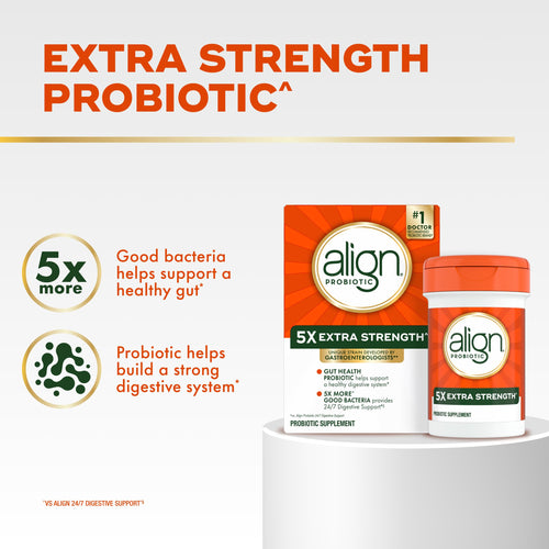 Align Probiotic Extra Strength, Probiotics for Women and Men, #1 Doctor Recommended Brand‡, 5X More Good Bacteria to Help Support a Healthy Digestive System*, 21 Capsules