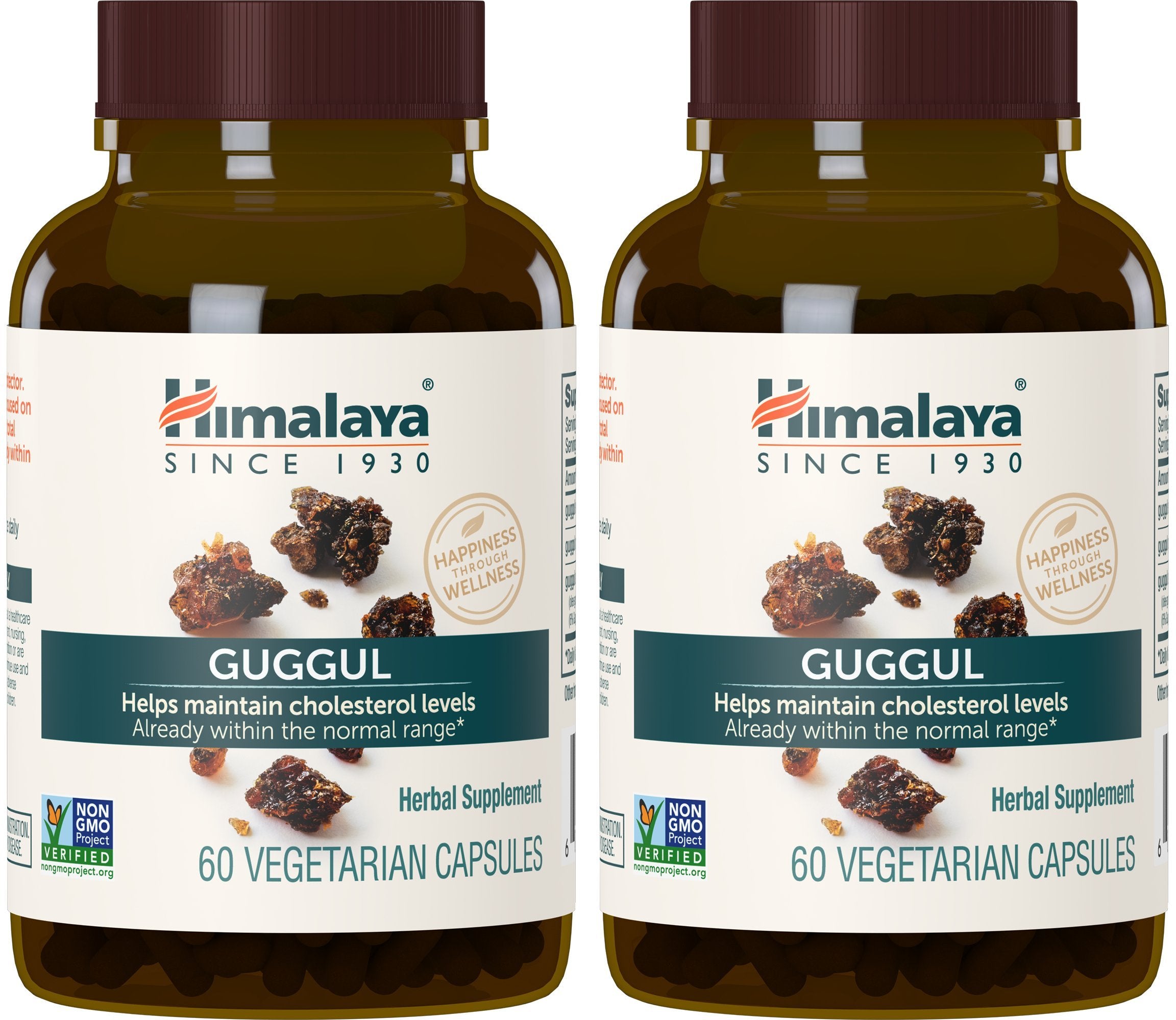 Himalaya Guggul Extract- Herbal Guggul Supplements Liver Support for Liver Detox, Cholesterol, HDL & LDL Support - Vegan, Non-GMO, Gluten Free, 720 mg, 60 Capsules, 2pk