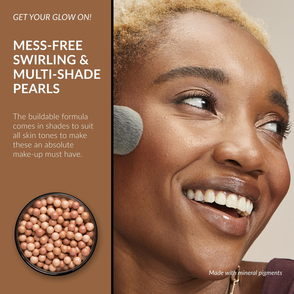 Avon Bronzing Pearls - Medium Tan, Multi-Shade Pearls with Mineral Pigments for a Buildable Multi-Dimensional Sun-Lit Glow, Suitable for All Skin Tones, Cruelty-Free Face Bronzer, 28g