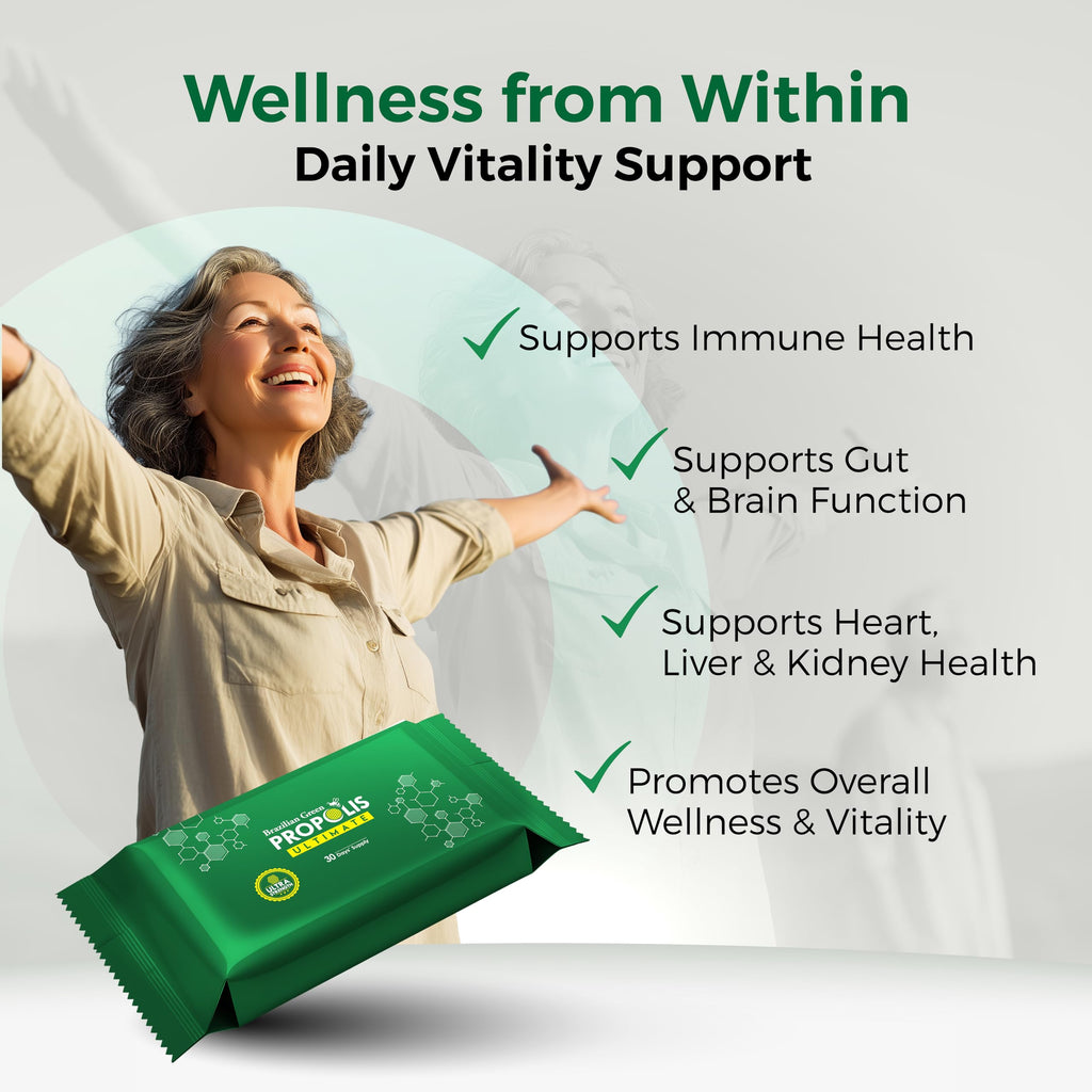 LABO Nutrition Brazilian Green Propolis Ultimate 3-Pack (60 Capsules Per Box) Bee Propolis 400mg Extract for Immune & Antioxidant Support, Sourced from Brazil, 180 Total Vegan Capsules, Made in Japan