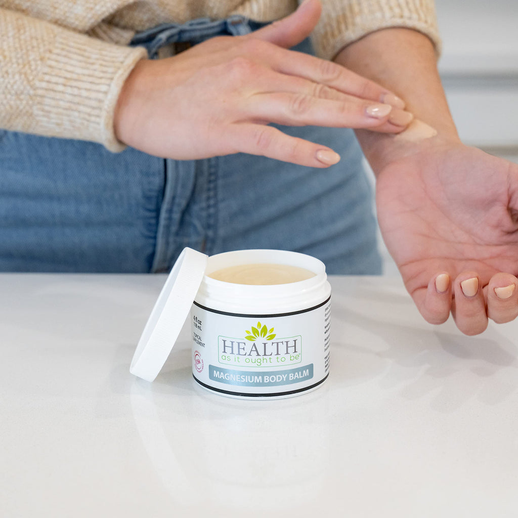 Magnesium Body Balm for Muscle Relief | All Natural Magnesium Oil Body Balm Infused with Arnica, Aloe Vera, Jojoba & Coconut Oil | For Headaches, Cramps, & Fast Muscle Relief | 4-Ounce