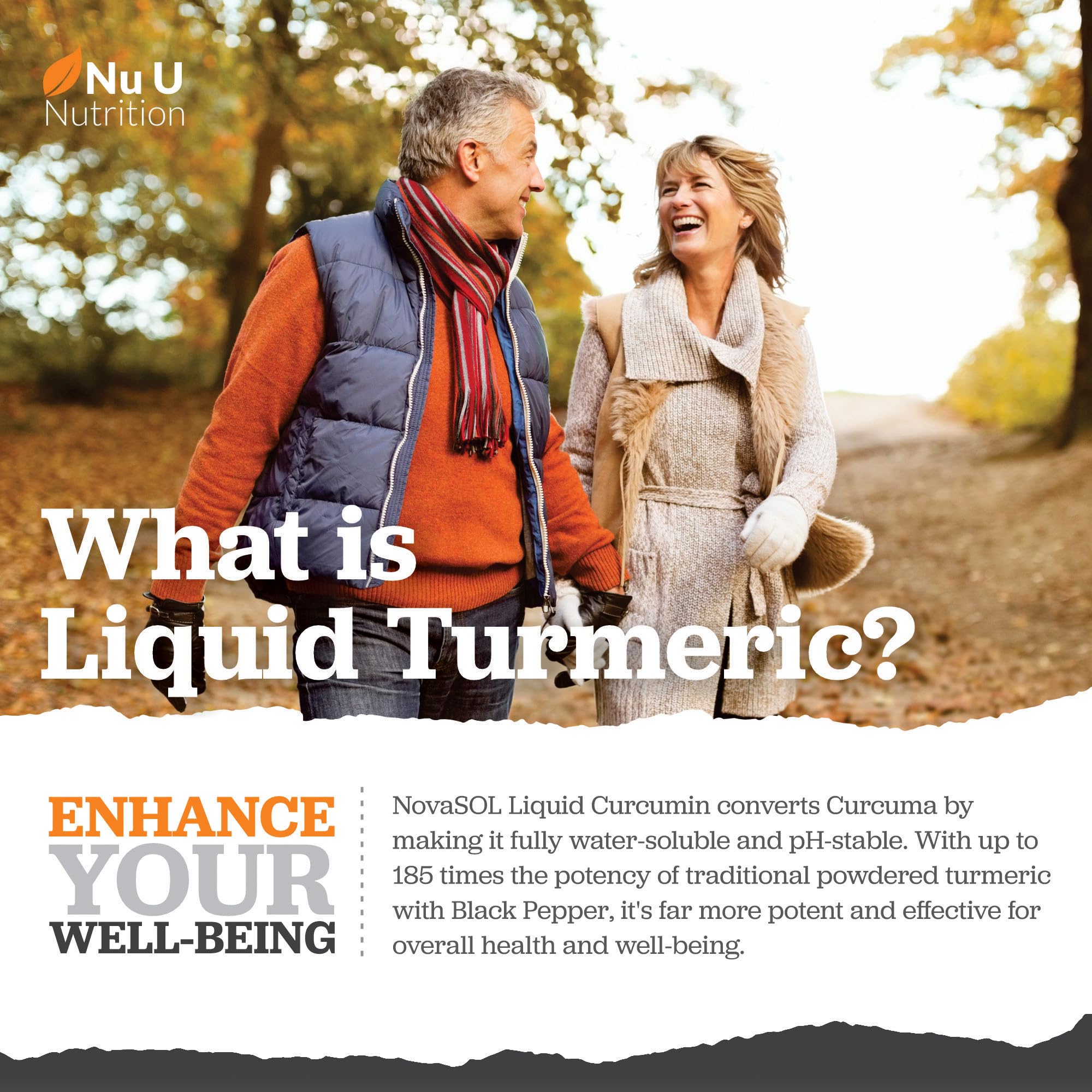 NovaSOL® Curcumin - Liquid Turmeric with Vitamin D - 60 Vegetarian Capsules - 185x More Bioavailability - High Strength Tumeric Supplement - Made in The UK - Nu U Nutrition