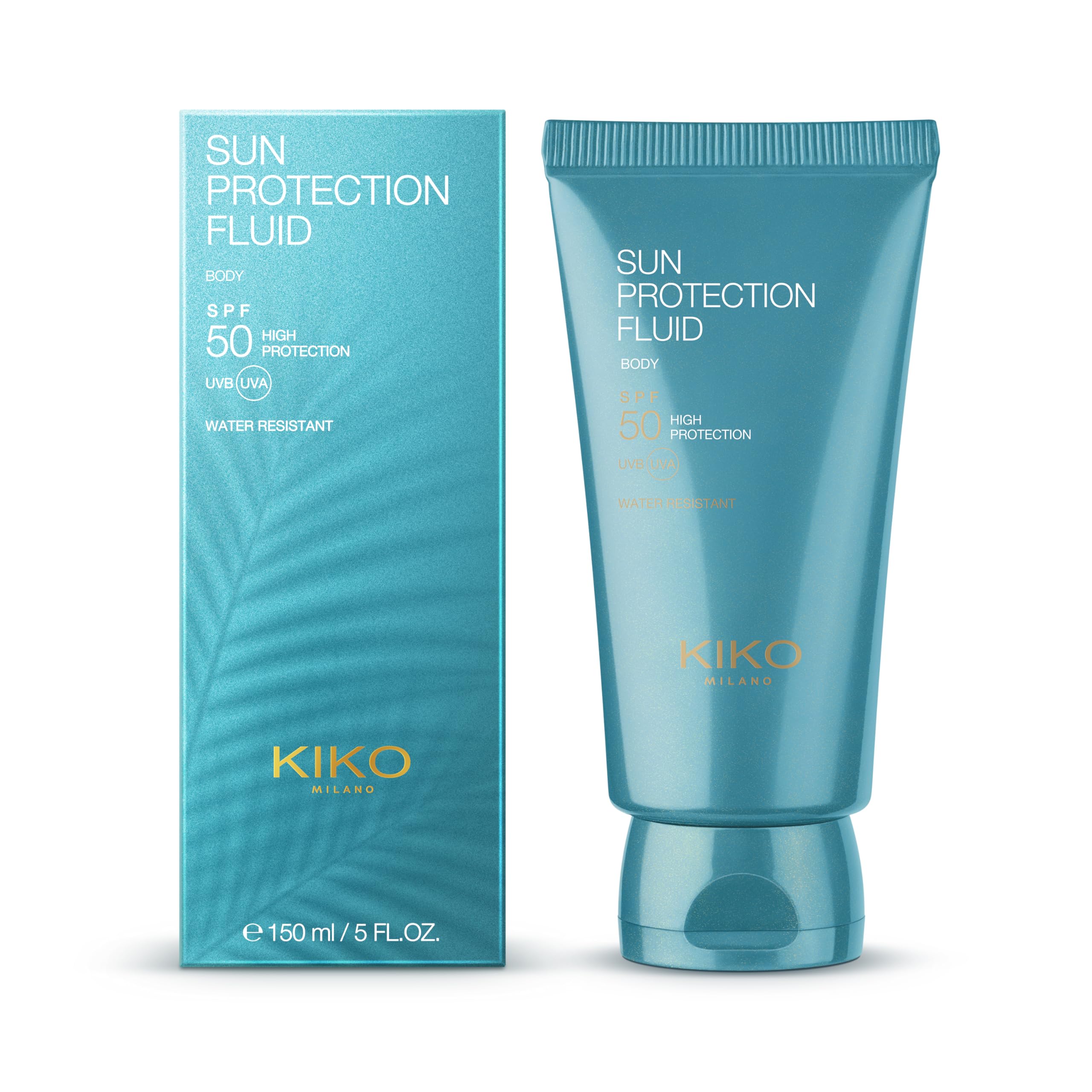 KIKO Milano Sun Protection Fluid Body Spf 50, Moisturising Body Sunscreen With SPF 50 And Hyaluronic Acid. Protects Against UVA And UVB Rays