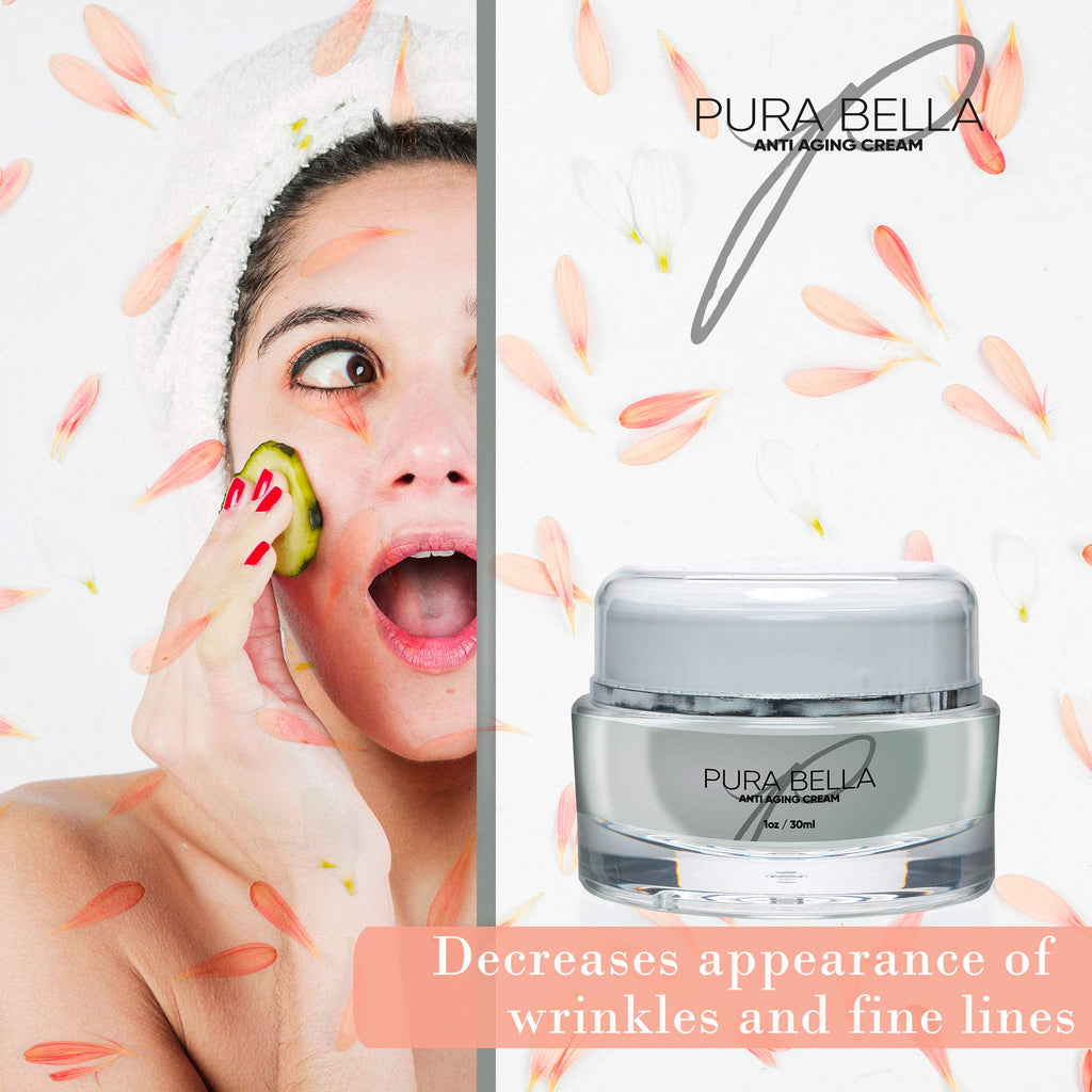 PURA BELLA Anti Aging Cream - Boosts Collagen & Elastin Production