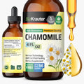 BIO KRAUTER® Chamomile Extract for Sleep Support - Natural Calm Liquid Drops Used for All Ages - Chamomile Supplement for Relax - 670 mg per Serving 4 Fl.Oz, 56-Day Supply, Alcohol & Sugar Free