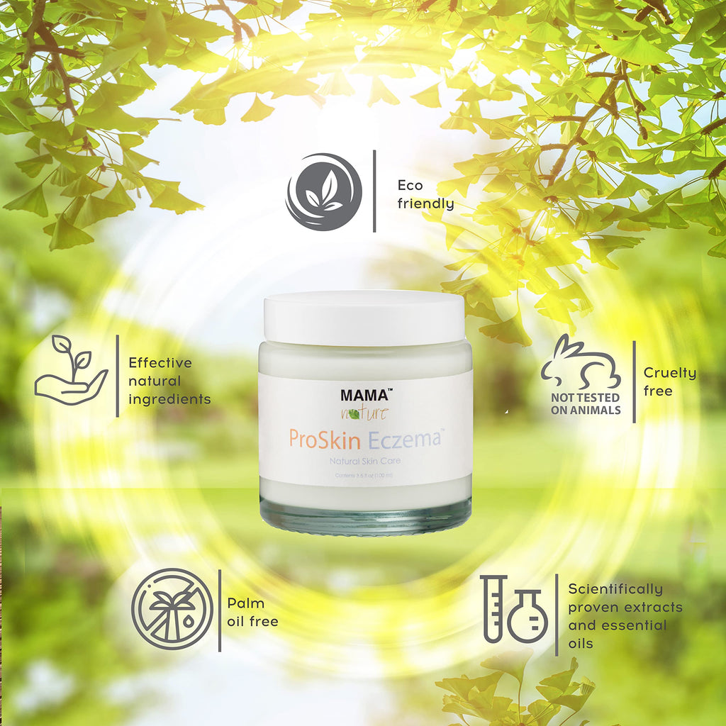 Eczema Relief Natural Skin Cream - Mama Nature ProSkin Lotion - Natural Treatment. For Dermatitis & Dry Skin. Face, Hands and Body - 3.5 fl oz/100 ml