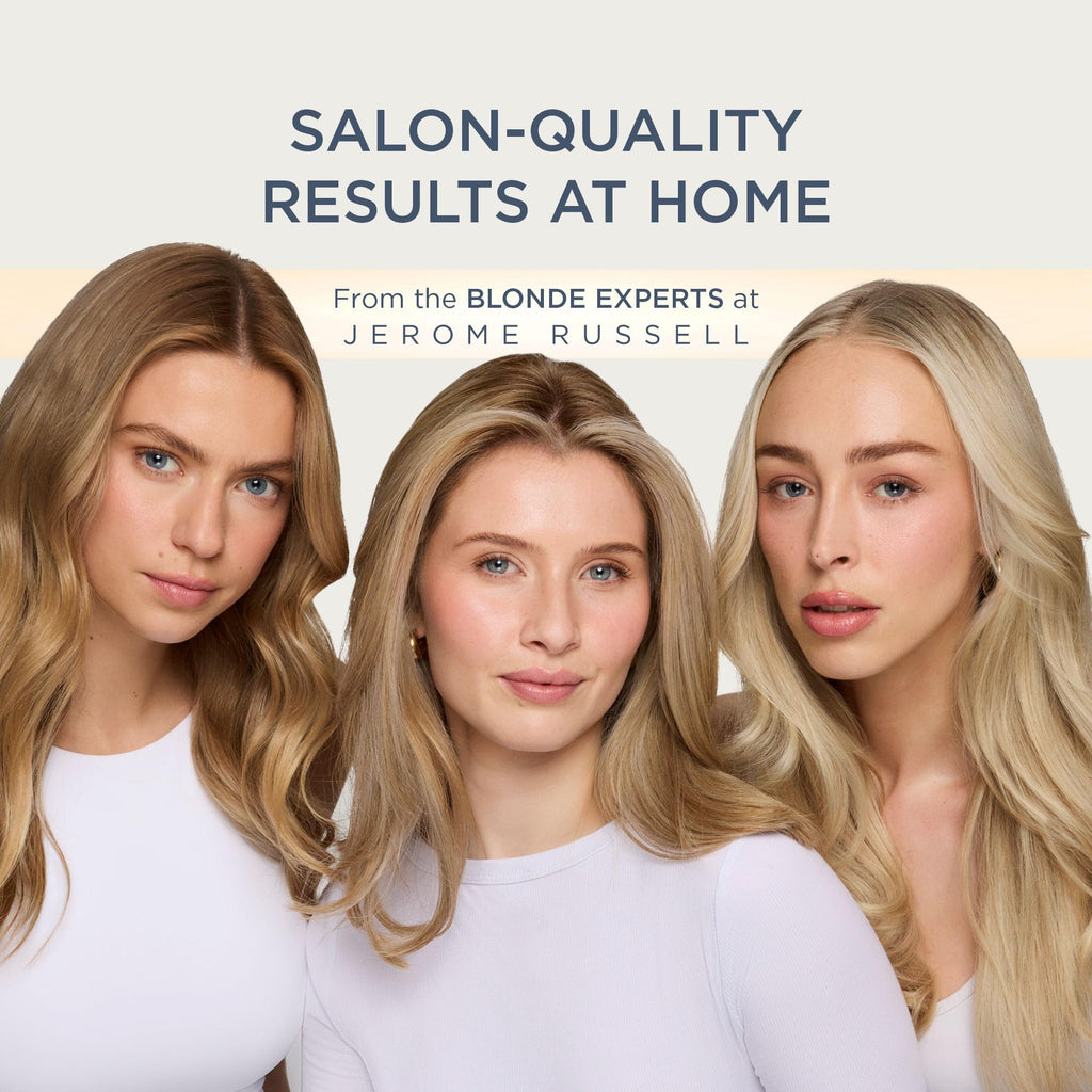 Jerome Russell Bblonde Ice White Post Blonding Toner - Semi Permanent Hair Dye Kit for Pre Lightened & Blonde Hair with Brazil Nut Oil, No Ammonia & Vegan