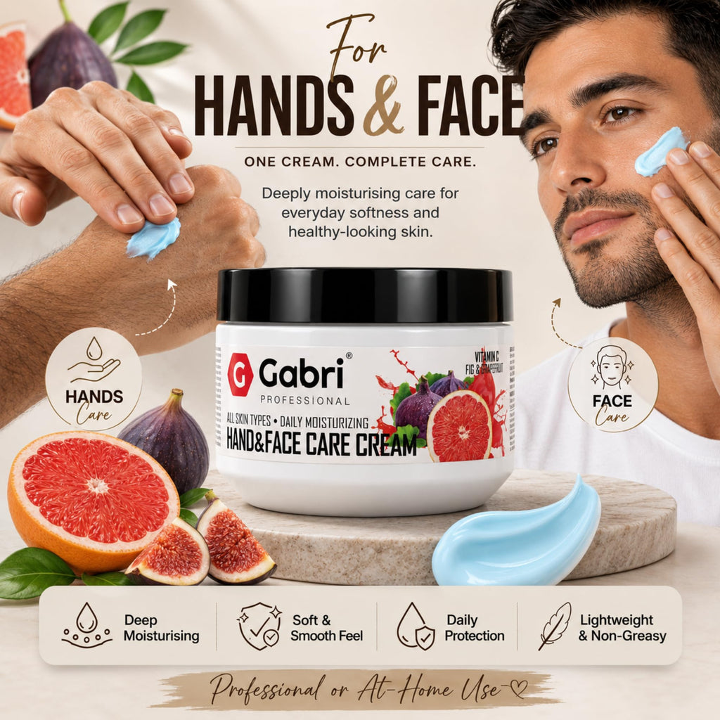 Gabri Hand & Face Care Cream 2in1 300ml | Instantly Boosts Moisture Levels, Creates a Protective Layer & Prevents Moisture Loss | Daily Moisturising for All Skin Types